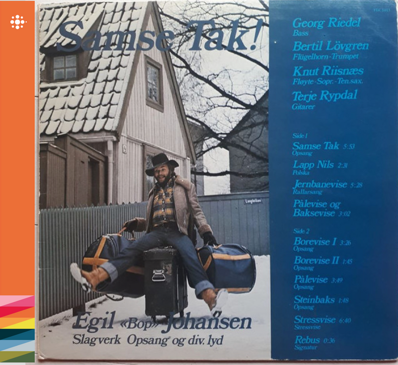 Egil "Bop" Johansen - Samse Tak! ‎- 1976 – Jazz – NACD315